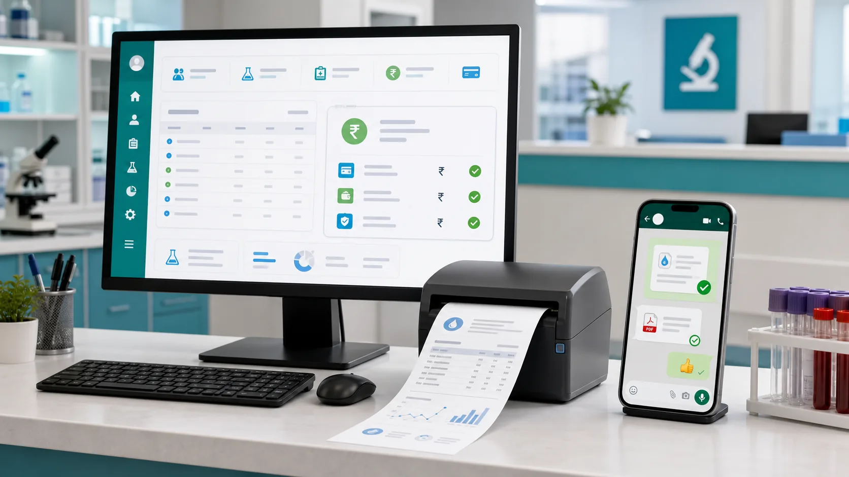 Pathology Lab Billing Software with Report Printing and PDF Export