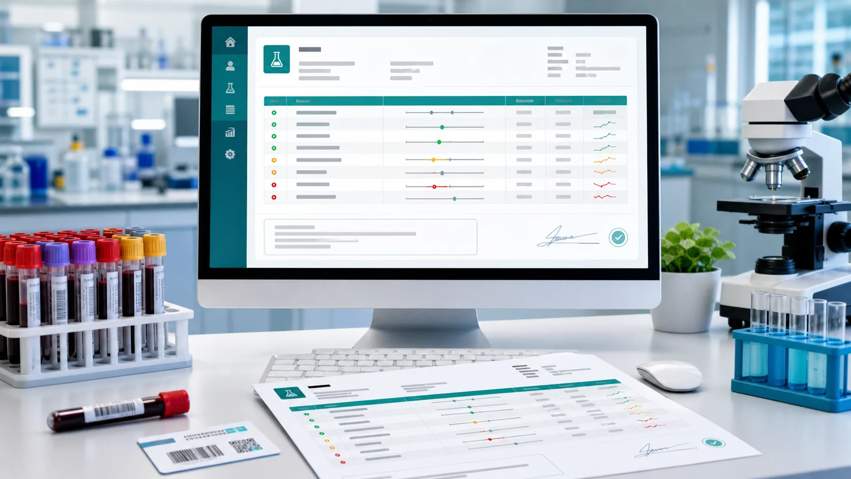 CoreLab pathology report format software preview